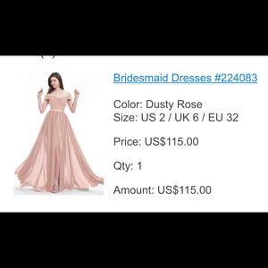 JJ House Dusty Rose (Blush) Dress